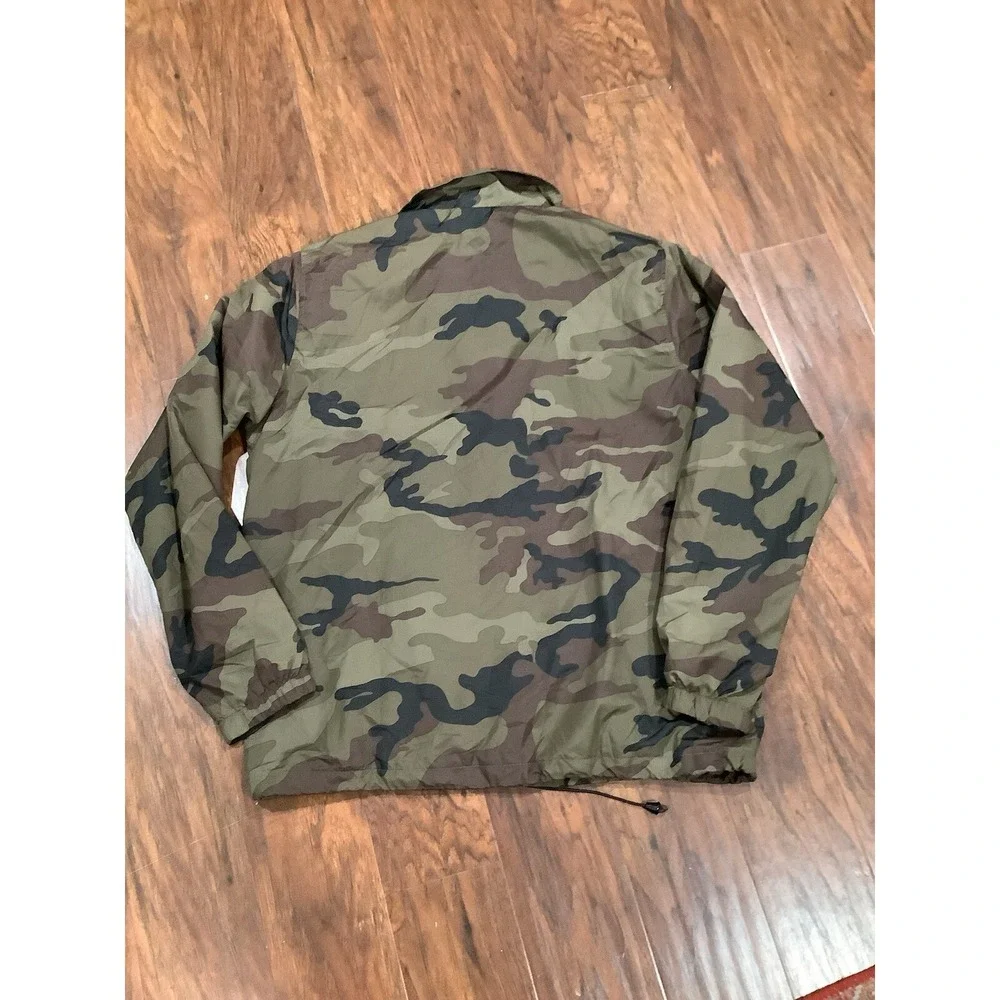 MOLOKAI SURF CO. CALI Men Large Camo Lined Snap Button Windbreaker Jacket